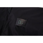 Dolce & Gabbana Black Nylon Logo Bomber Zipper Jacket JKT3478- 46