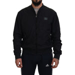 Dolce & Gabbana Black Nylon Logo Bomber Zipper Jacket JKT3478- 46