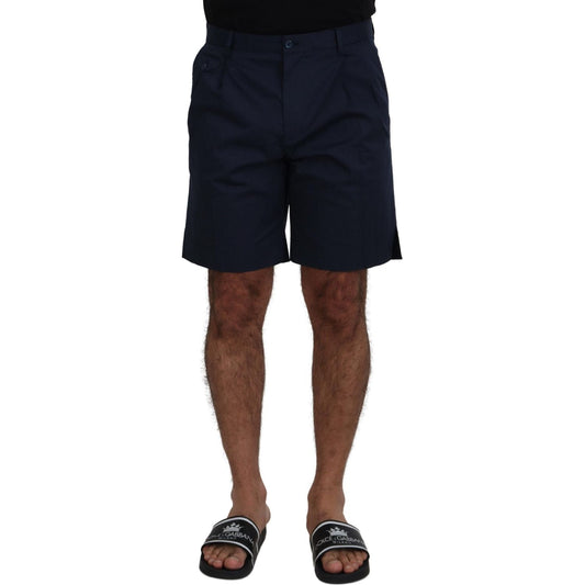 Dolce & Gabbana Blue Chinos Cotton Stretch Casual Shorts PAN74022- 44