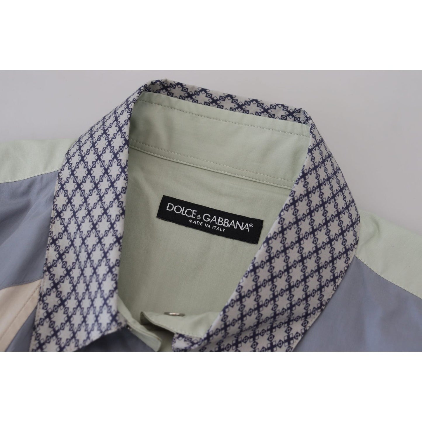 Dolce & Gabbana Multicolor Cotton Patchwork Slim Shirt TSH83564- 37