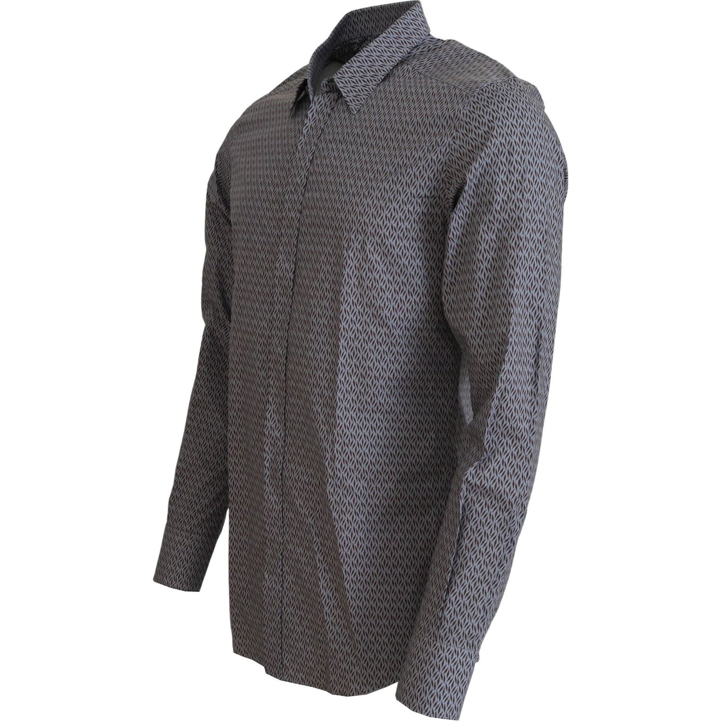 Dolce & Gabbana Gray Brown GOLD Slim Fit Dress Formal Shirt TSH83570-38