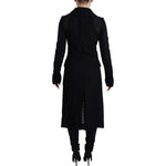 Dolce & Gabbana Black Button Down Long Blazer Cotton Jacket JKT3505 - 40