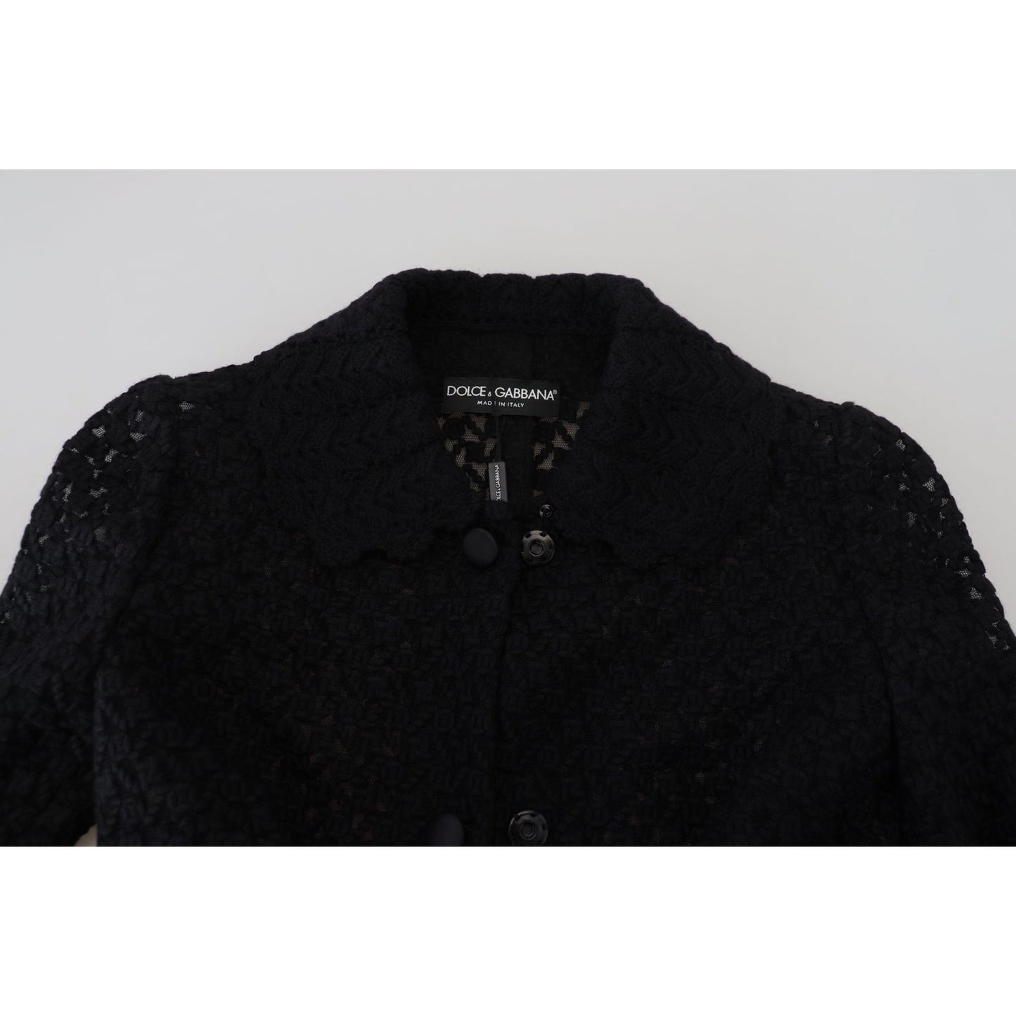 Dolce & Gabbana Black Button Down Long Blazer Cotton Jacket JKT3505 - 40