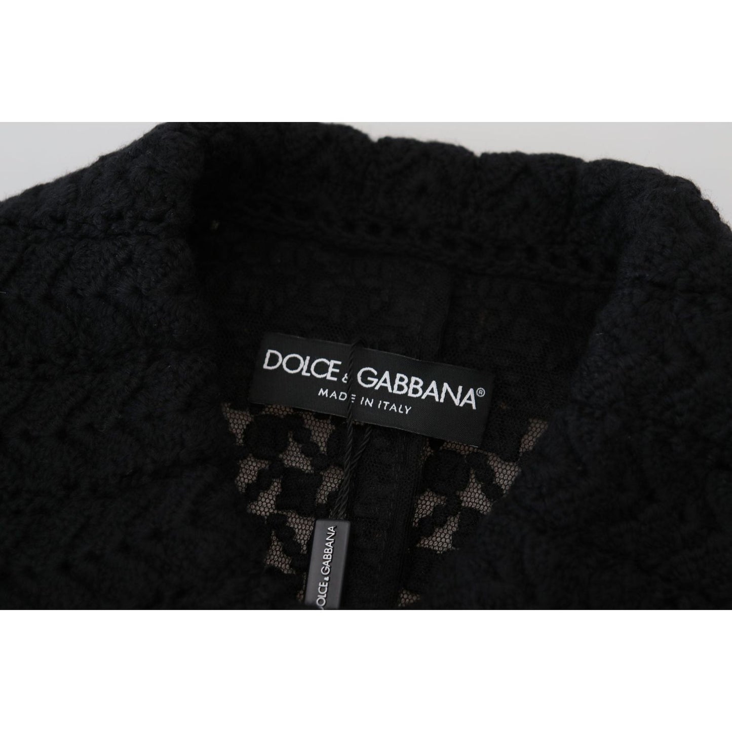 Dolce & Gabbana Black Button Down Long Blazer Cotton Jacket JKT3505 - 40