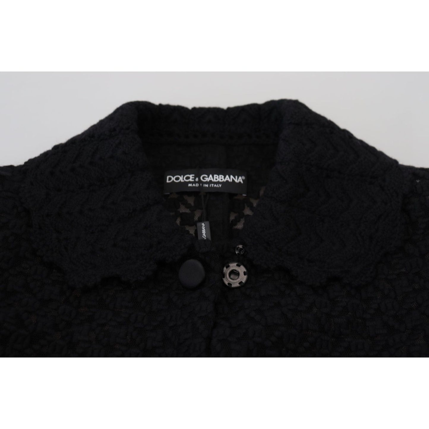 Dolce & Gabbana Black Button Down Long Blazer Cotton Jacket JKT3505 - 40