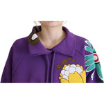 Dolce & Gabbana Purple Floral Print Pullover Cotton Sweater TSH83259 - 38