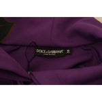 Dolce & Gabbana Purple Floral Print Pullover Cotton Sweater TSH83259 - 38