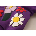 Dolce & Gabbana Purple Floral Print Pullover Cotton Sweater TSH83259 - 38
