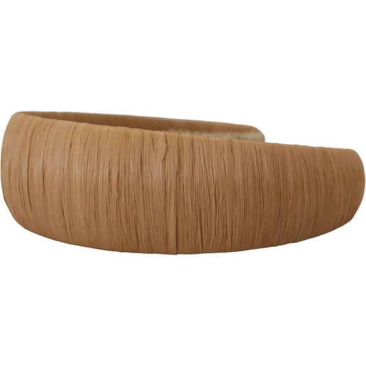 Dolce & Gabbana Beige Viscose Women Hair Headband Diadem SMY101025