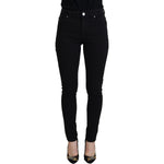 Dolce & Gabbana Black Cotton High Waist Casual Denim Jeans PAN73089- 38