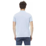 Baldinini Trend Light Blue Cotton Men Polo Shirt BA-23214-L