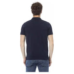 Baldinini Trend Blue Cotton Men Polo Shirt BA-23209-3XL