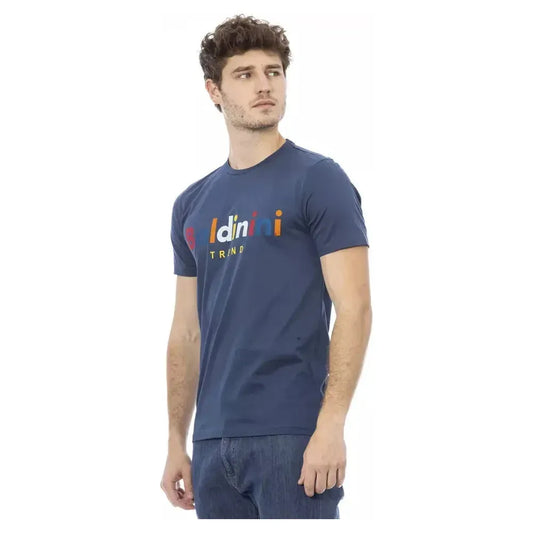 Baldinini Trend Blue Cotton Men T-Shirt BA-23189-XS