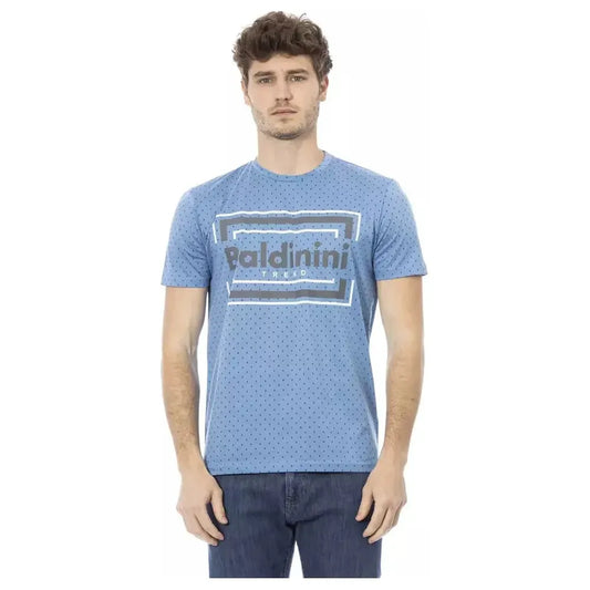 Baldinini Trend Light Blue Cotton Men T-Shirt BA-23178-M