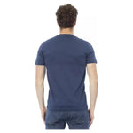 Baldinini Trend Blue Cotton Men T-Shirt BA-23173-XS