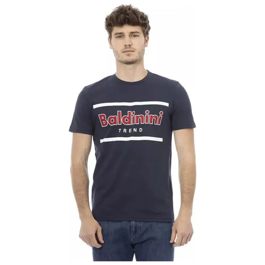 Baldinini Trend Blue Cotton Men's T-Shirt BA-23168-XS