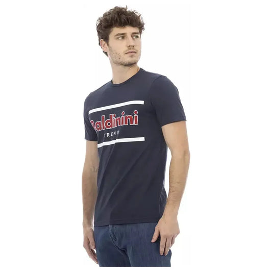 Baldinini Trend Blue Cotton Men's T-Shirt BA-23168-XS