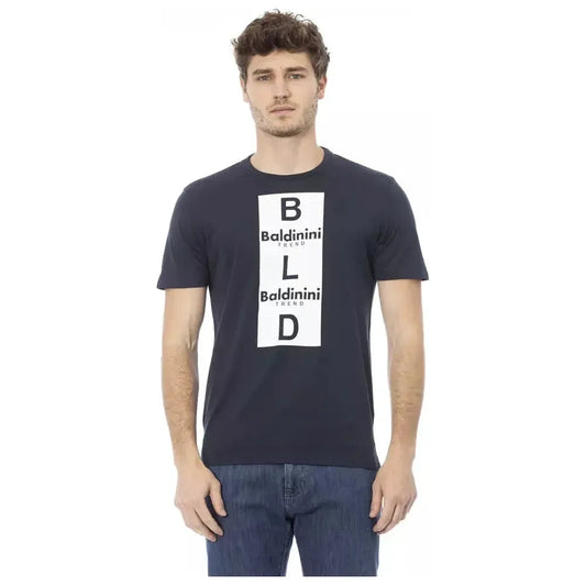 Baldinini Trend Blue Cotton Men's T-Shirt BA-23153-XS