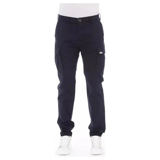 Baldinini Trend Blue Cotton Men Cargo Trouser BA-23128-W32