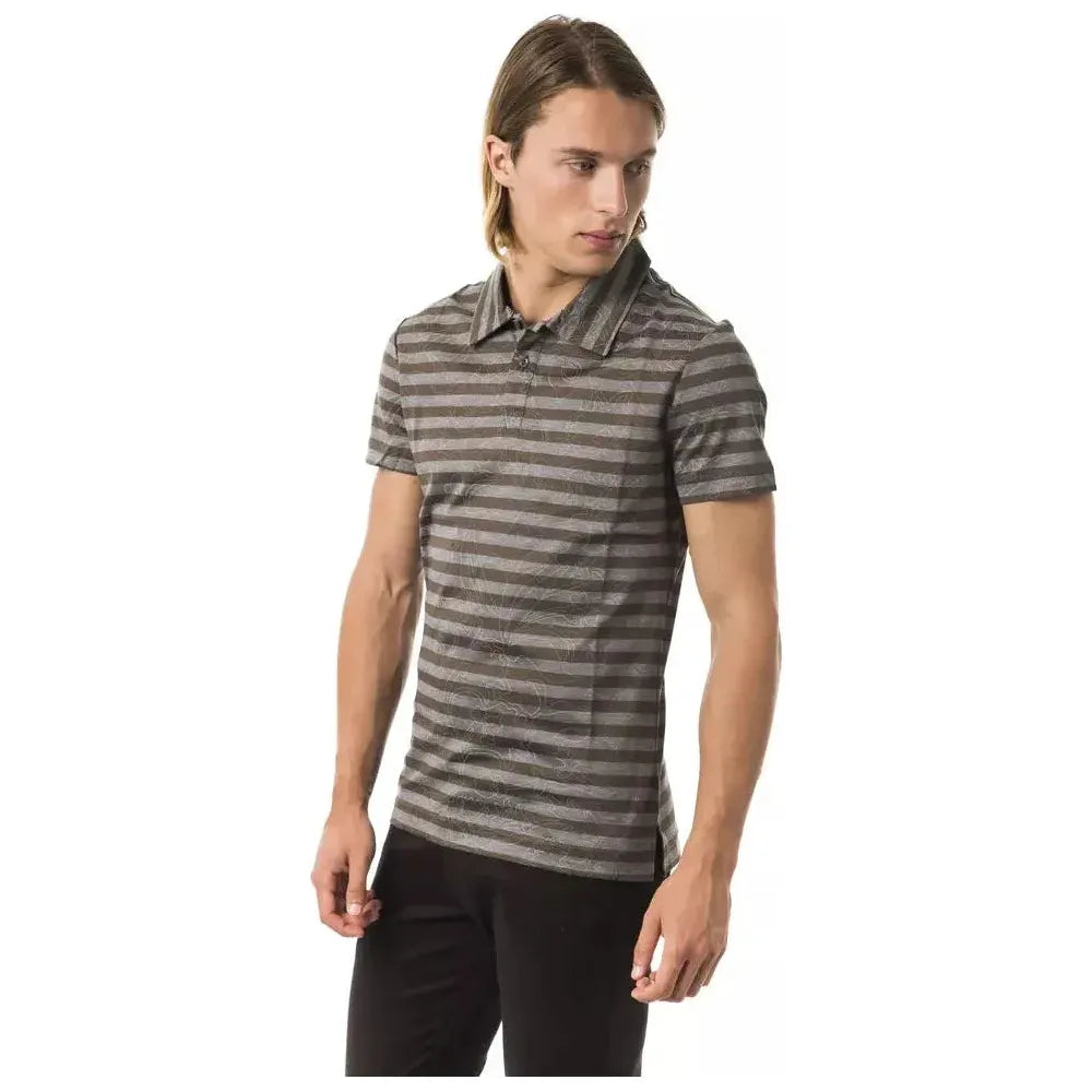 BYBLOS Gray Cotton Men Polo Shirt BY-13883-M