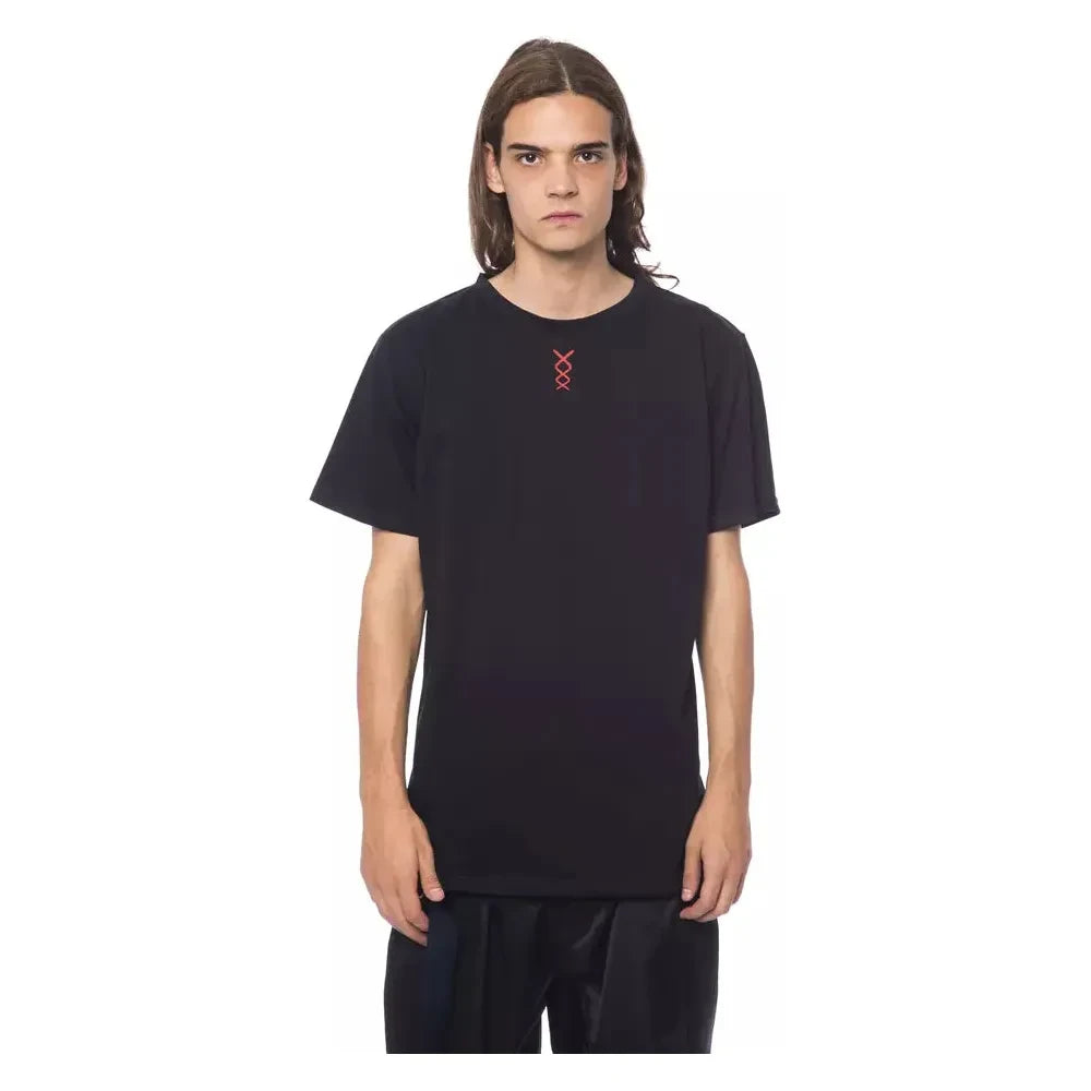 Nicolo Tonetto Black Cotton Men T-Shirt NI-12967-M