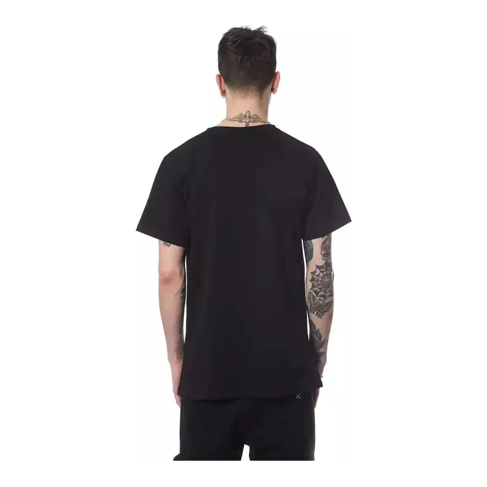 Nicolo Tonetto Black Cotton Men T-Shirt NI-12975-S