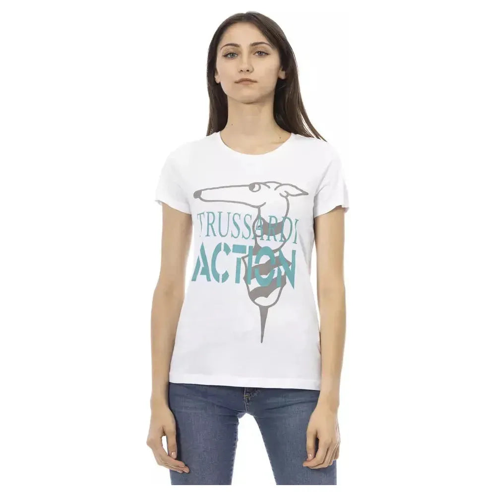 Trussardi Action White Cotton Women T-Shirt