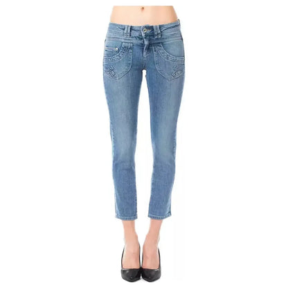 Ungaro Fever Light Blue Cotton Women Jeans