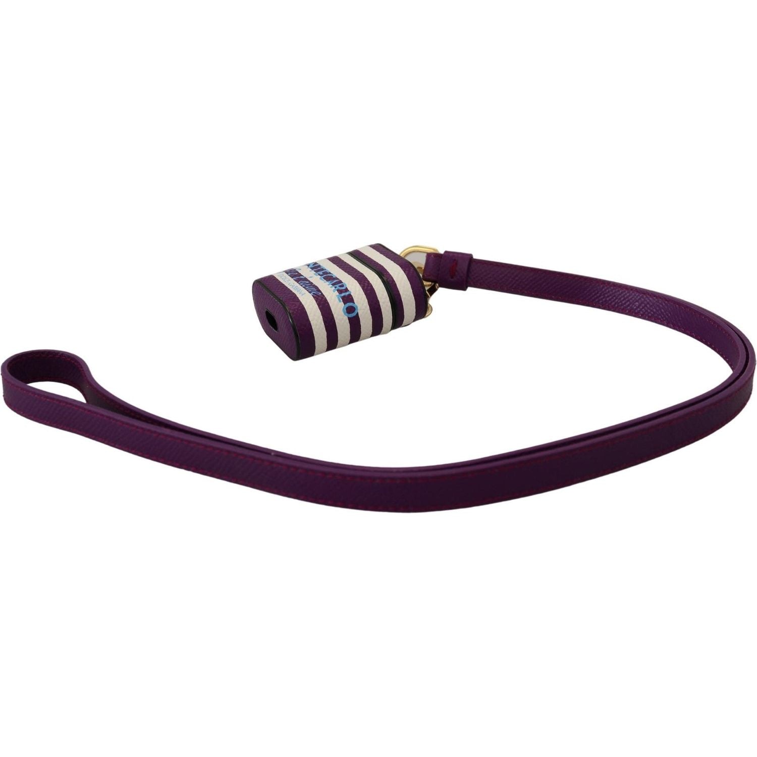 别致的紫色皮革 Airpods 保护套