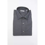 Robert Friedman Black Cotton Men Shirt RO-20386-M