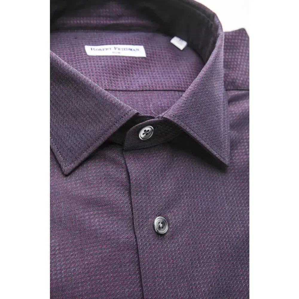 勃艮第修身领衬衫 - 中号优雅