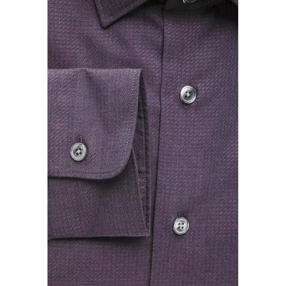 勃艮第修身领衬衫 - 中号优雅
