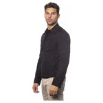 Verri Black Cotton Men's Bomber Jacket Coats & Jackets Verri Dark Slate Gray