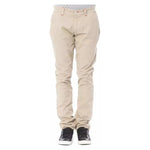 Verri Beige Cotton Men Chino Pant Verri Light Gray