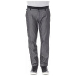 Verri Black Cotton Men Pant Verri Dim Gray