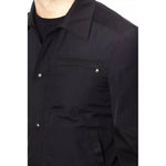 Verri Black Cotton Men's Bomber Jacket Coats & Jackets Verri Dark Slate Gray