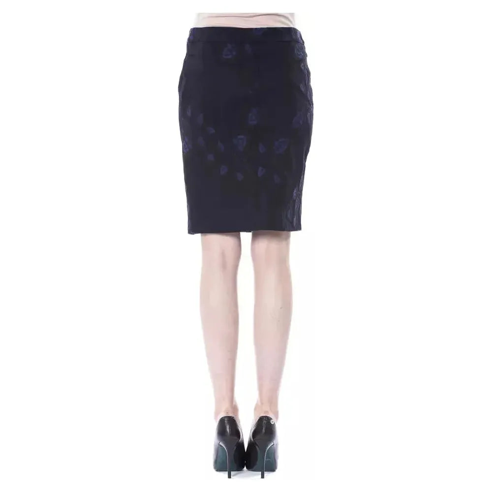 BYBLOS Blue Cotton Women Skirt BY-17678-IT42|M