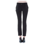 BYBLOS Black Polyester Women's Skinny Pant BYBLOS Dark Slate Gray