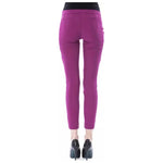 BYBLOS Purple Polyester Women Pants BYBLOS Maroon