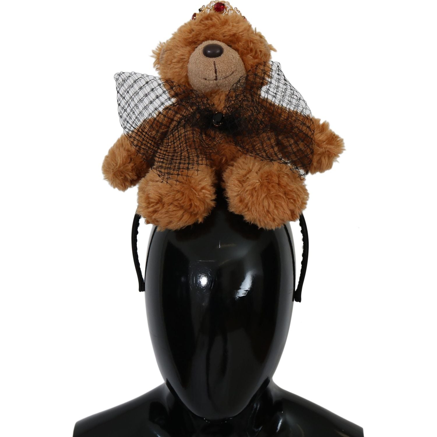 Dolce & Gabbana Teddy Bear Gold Crystal  Crown Tiara Diadem Hair Band