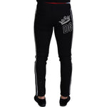 Dolce & Gabbana Black Cotton DG Crown Men Denim Jeans PAN72972-48