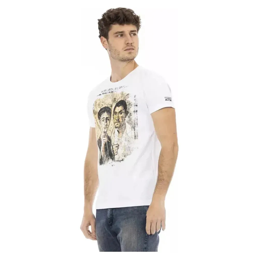 Trussardi Action White Cotton Men T-Shirt TR-22814-S