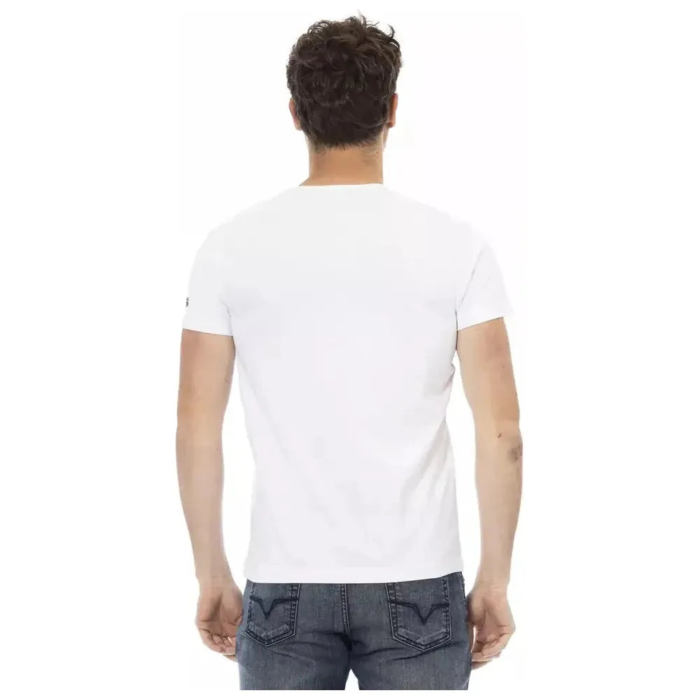 Trussardi Action White Cotton Men T-Shirt TR-22819-M