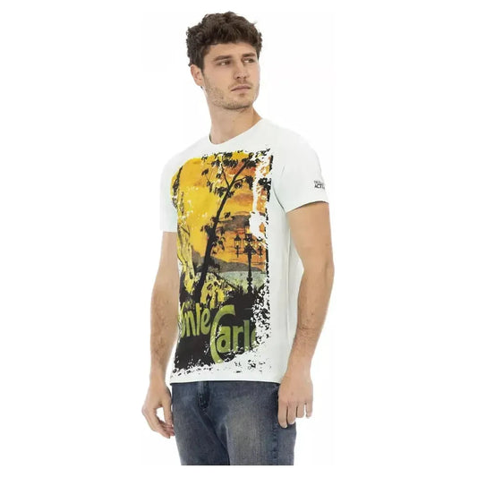 Trussardi Action Light Blue Cotton Men T-Shirt TR-22755-S