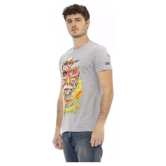 Trussardi Action Gray Cotton Men T-Shirt TR-22724-S