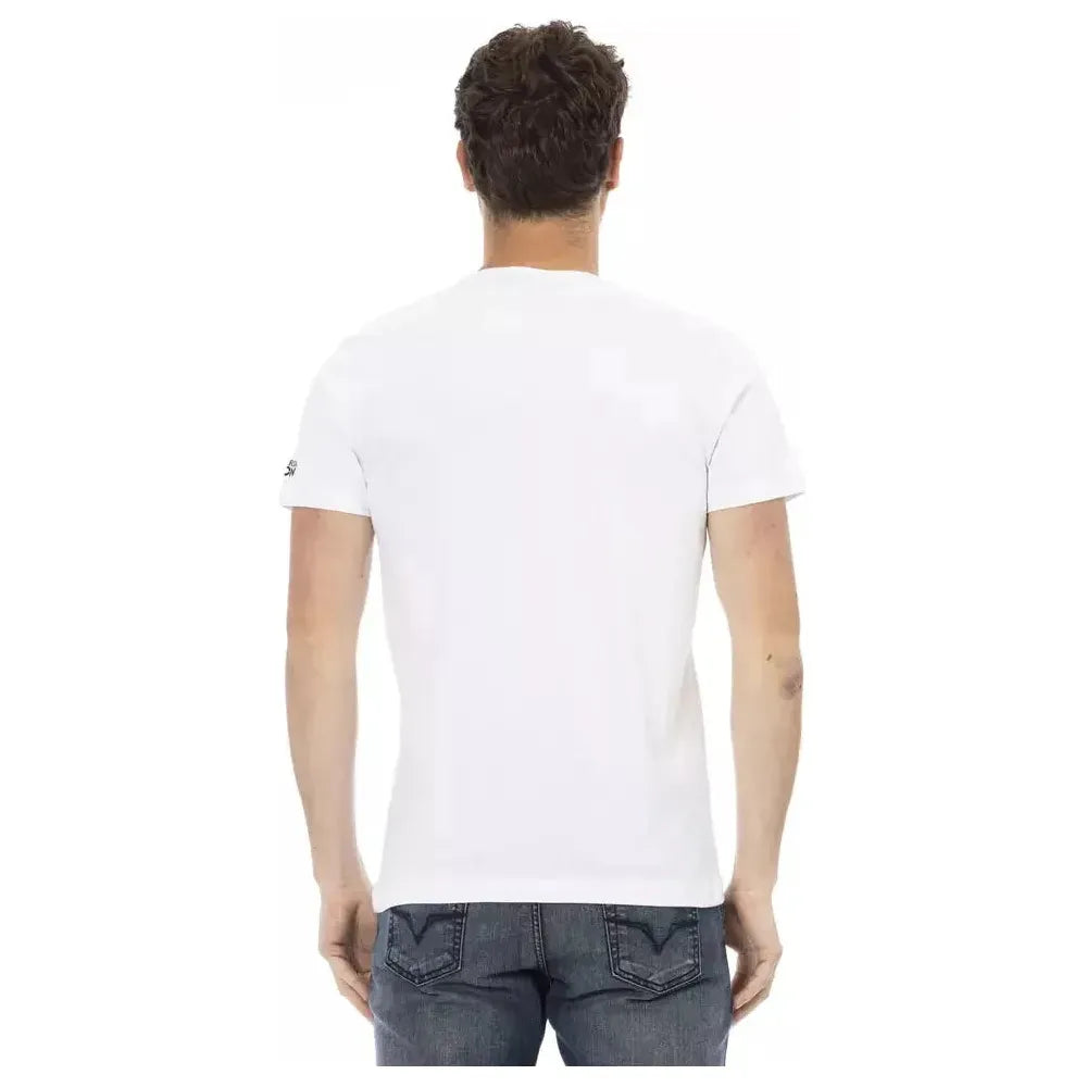 Trussardi Action White Cotton Men T-Shirt TR-22719-3XL