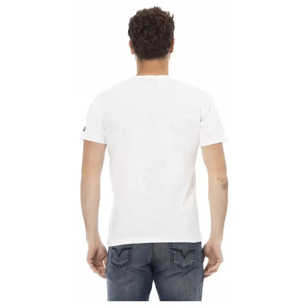 Trussardi Action White Cotton Men T-Shirt TR-22711-M