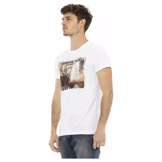 Trussardi Action White Cotton Men T-Shirt TR-22683-XL