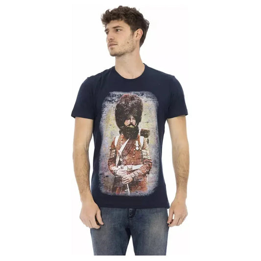 Trussardi Action Blue Cotton Men T-Shirt TR-22685-3XL