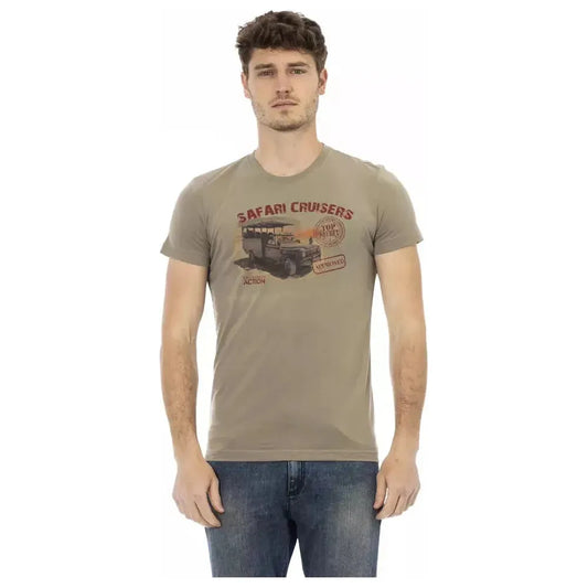 Trussardi Action Green Cotton Men T-Shirt TR-22670-L